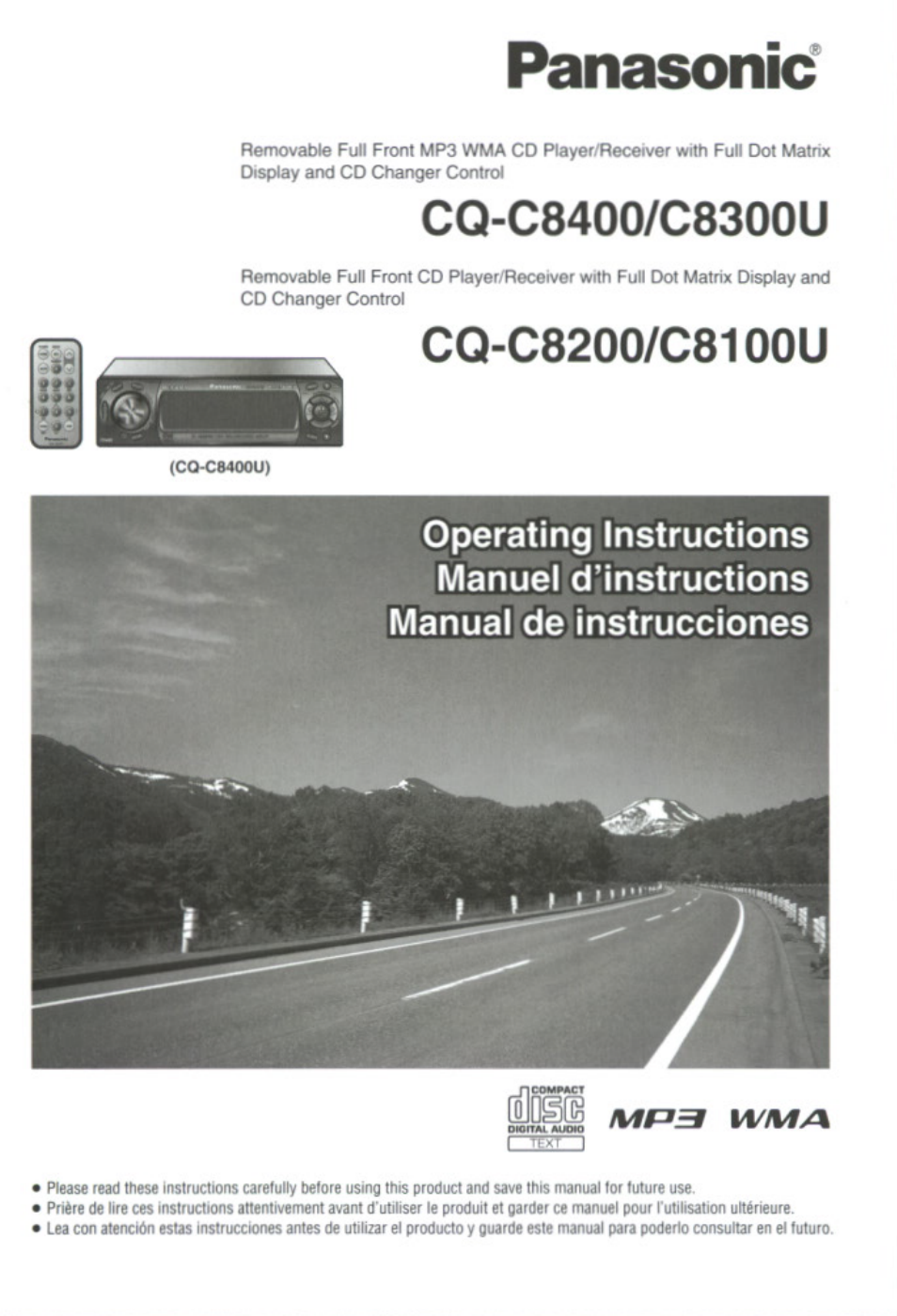 Panasonic CQ-C8300U User Manual | 176 pages