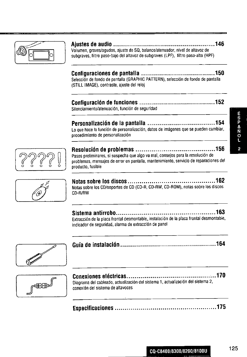 Panasonic CQ-C8300U User Manual | Page 125 / 176