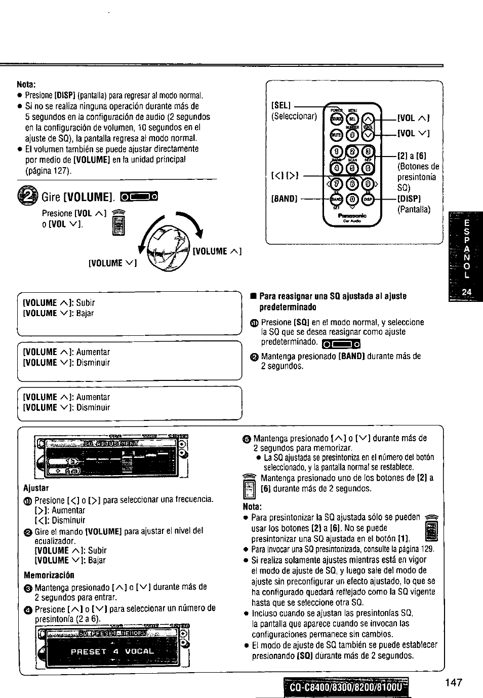 Panasonic CQ-C8300U User Manual | Page 147 / 176