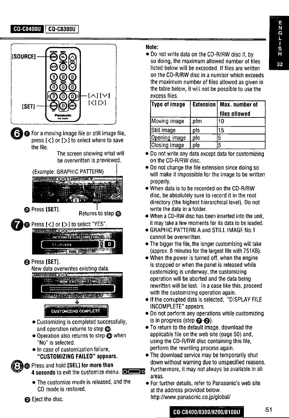 Panasonic CQ-C8300U User Manual | Page 51 / 176