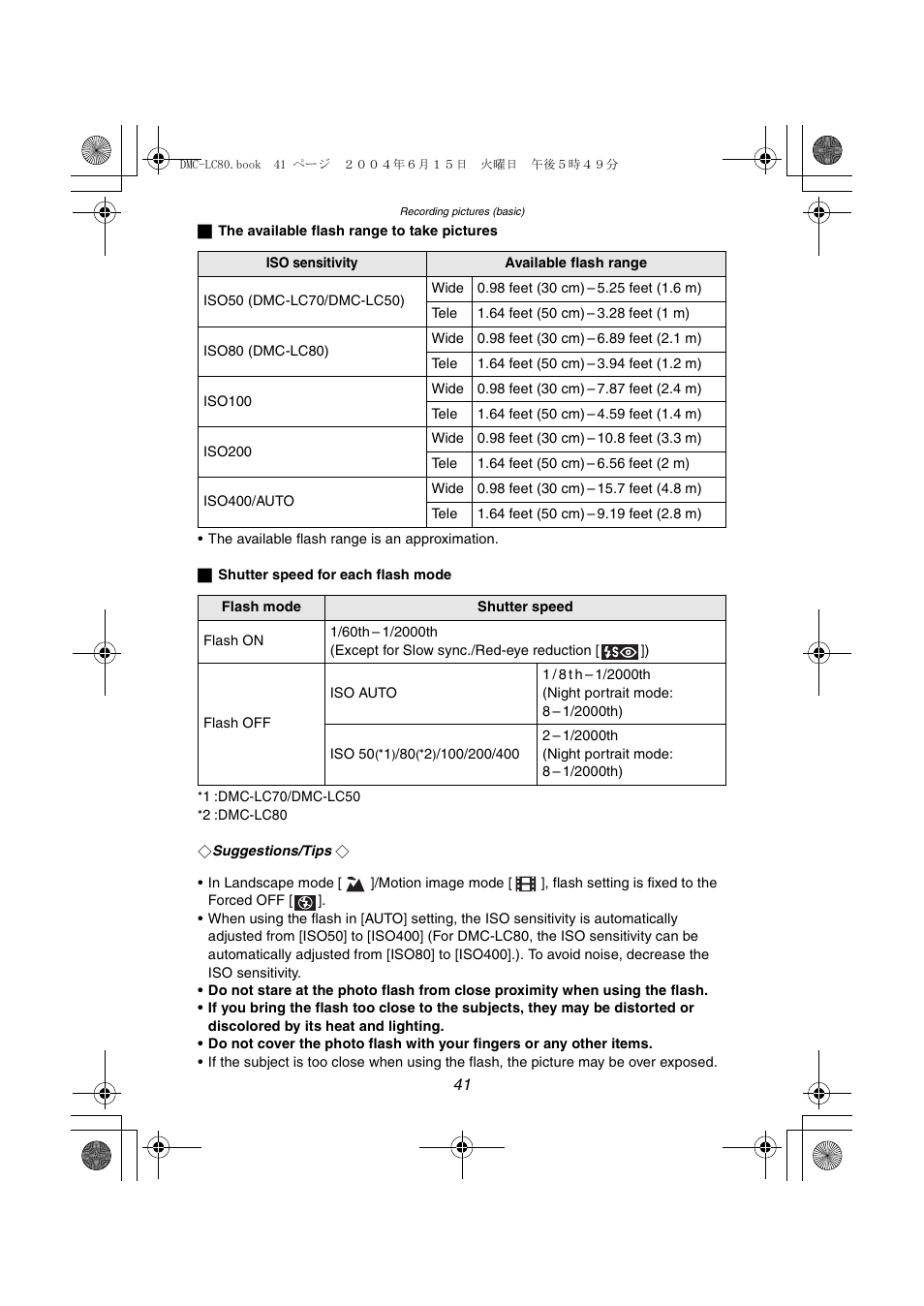 Panasonic DMC-LC70PP User Manual | Page 41 / 128
