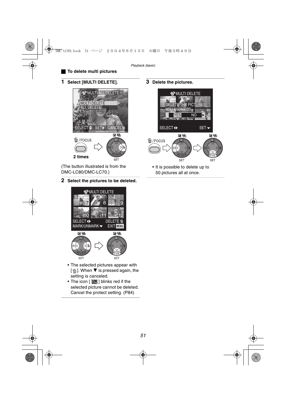 Panasonic DMC-LC70PP User Manual | Page 51 / 128