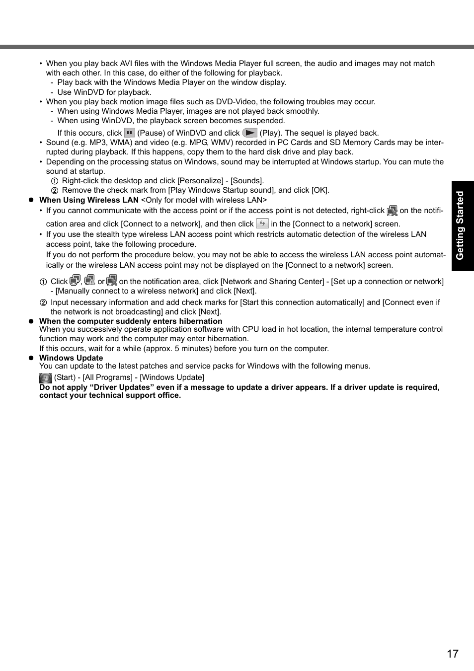 Panasonic CF-Y7 series User Manual | Page 17 / 44