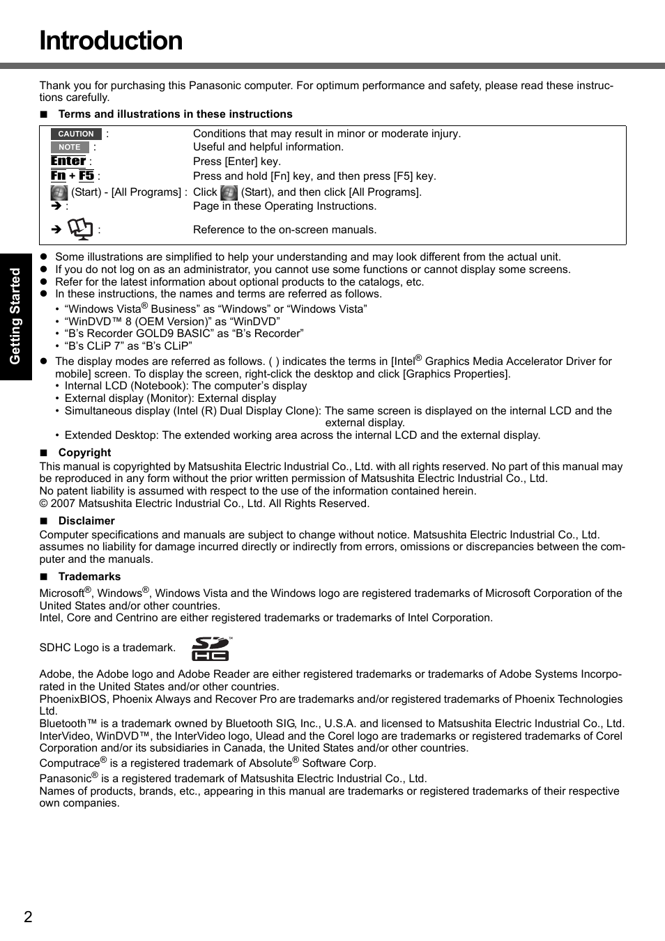 Introduction | Panasonic CF-Y7 series User Manual | Page 2 / 44