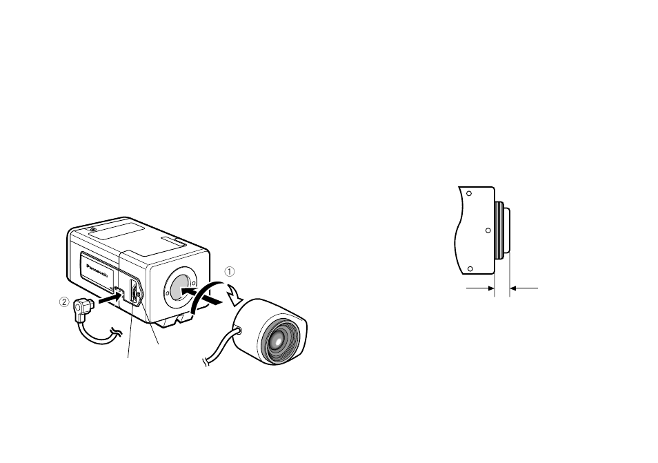 Mounting the lens, Caution for mounting the lens | Panasonic WV-CL924A User Manual | Page 12 / 43