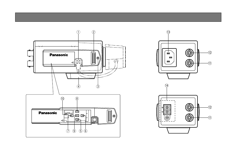 Major operating controls and their functions, Slide the panel to the left until it locks | Panasonic WV-CL924A User Manual | Page 6 / 43