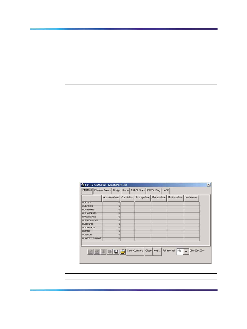 Interface tab for graphing ports, Figure 18 interface tab for graphing ports | Panasonic 470 User Manual | Page 57 / 132