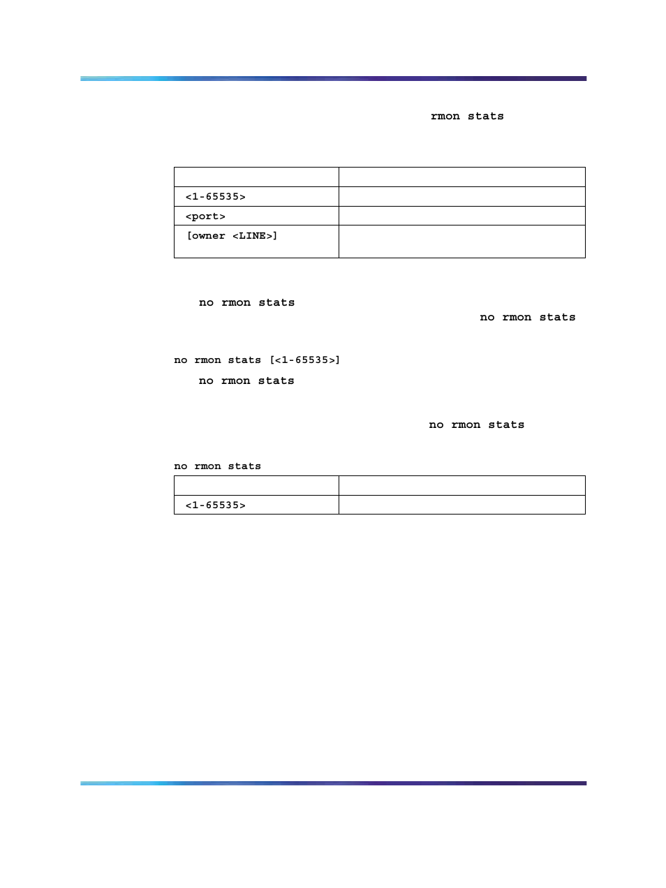 No rmon stats | Panasonic 470 User Manual | Page 90 / 132