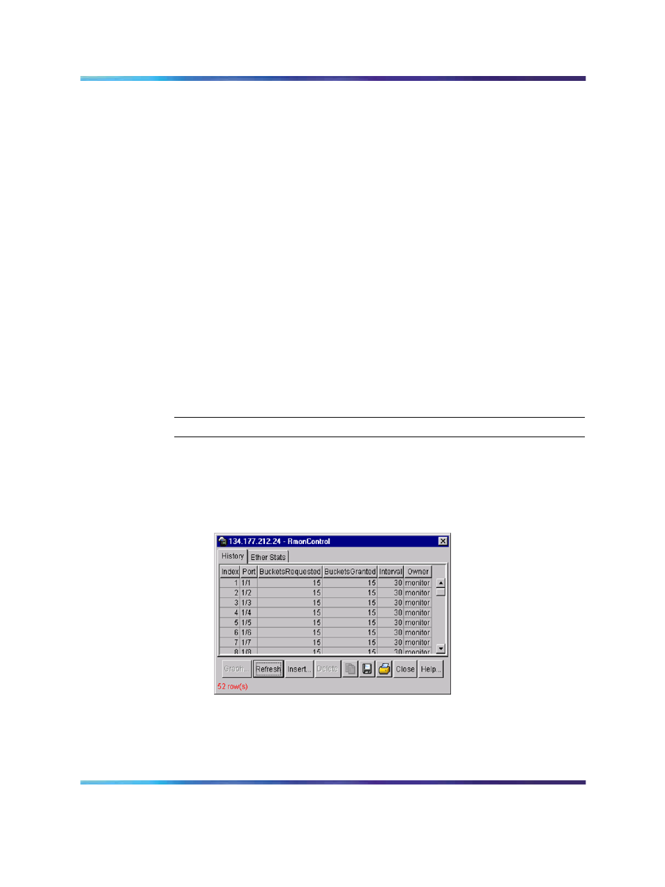 Rmon history, Creating a history, Figure 33 history tab | Panasonic 470 User Manual | Page 92 / 132