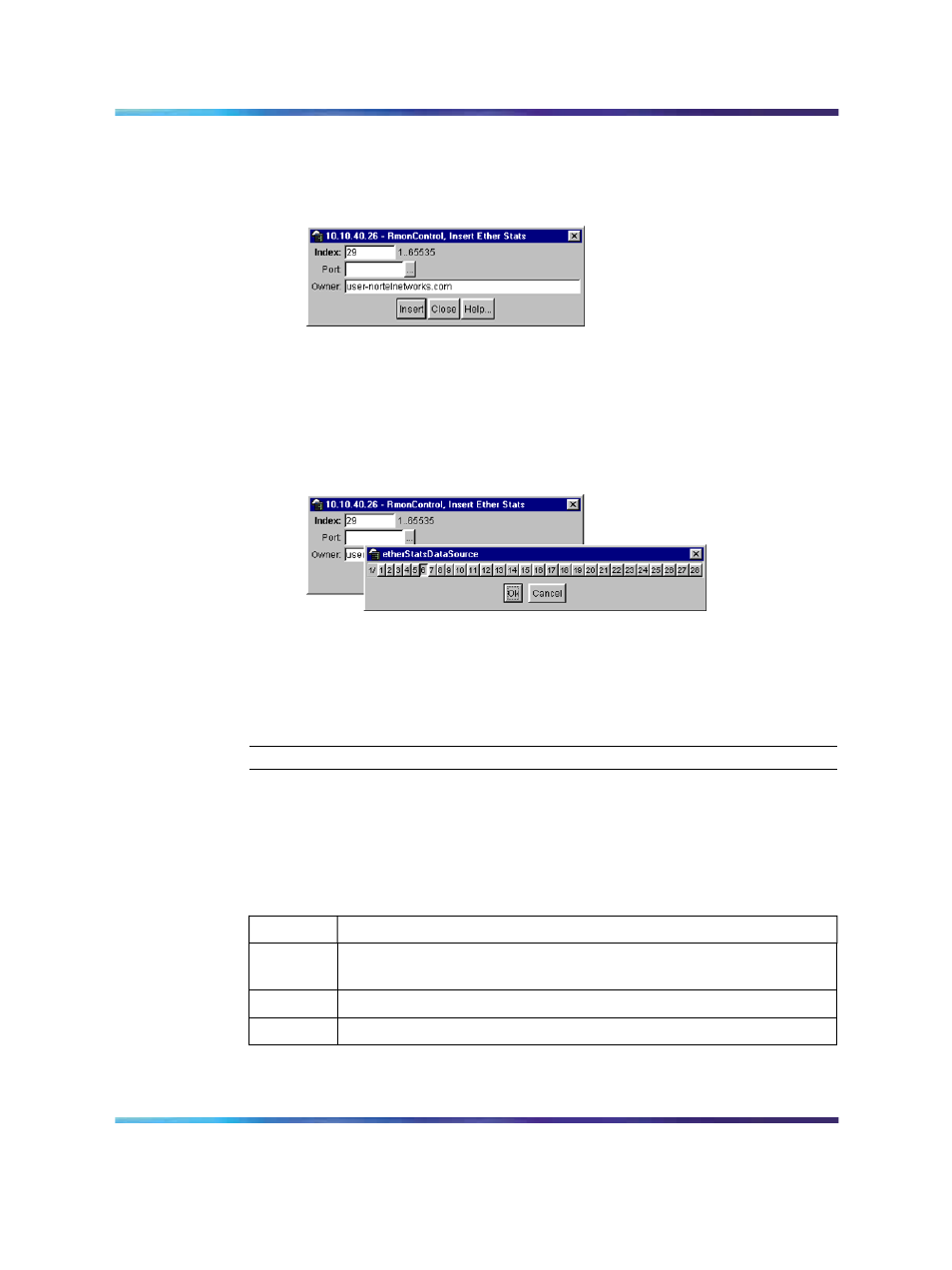 Table 43 ether stats tab fields | Panasonic 470 User Manual | Page 97 / 132