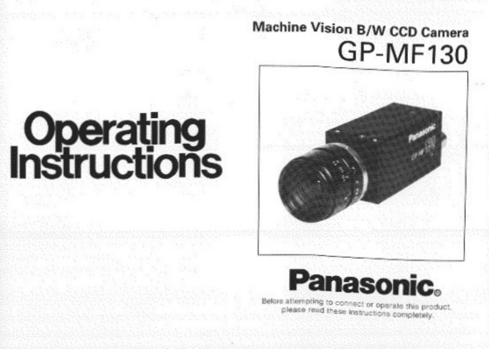 Panasonic GP-MF130 User Manual | 16 pages