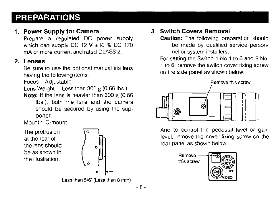 Preparations | Panasonic GP-MF130 User Manual | Page 10 / 16