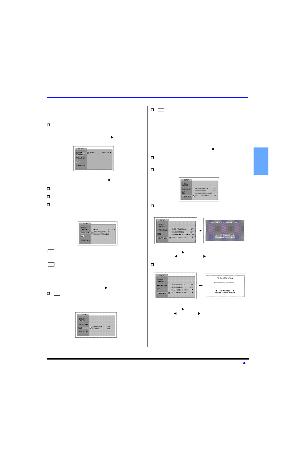 Icon menu operation, Set up | Panasonic CT-32SL13 User Manual | Page 15 / 81