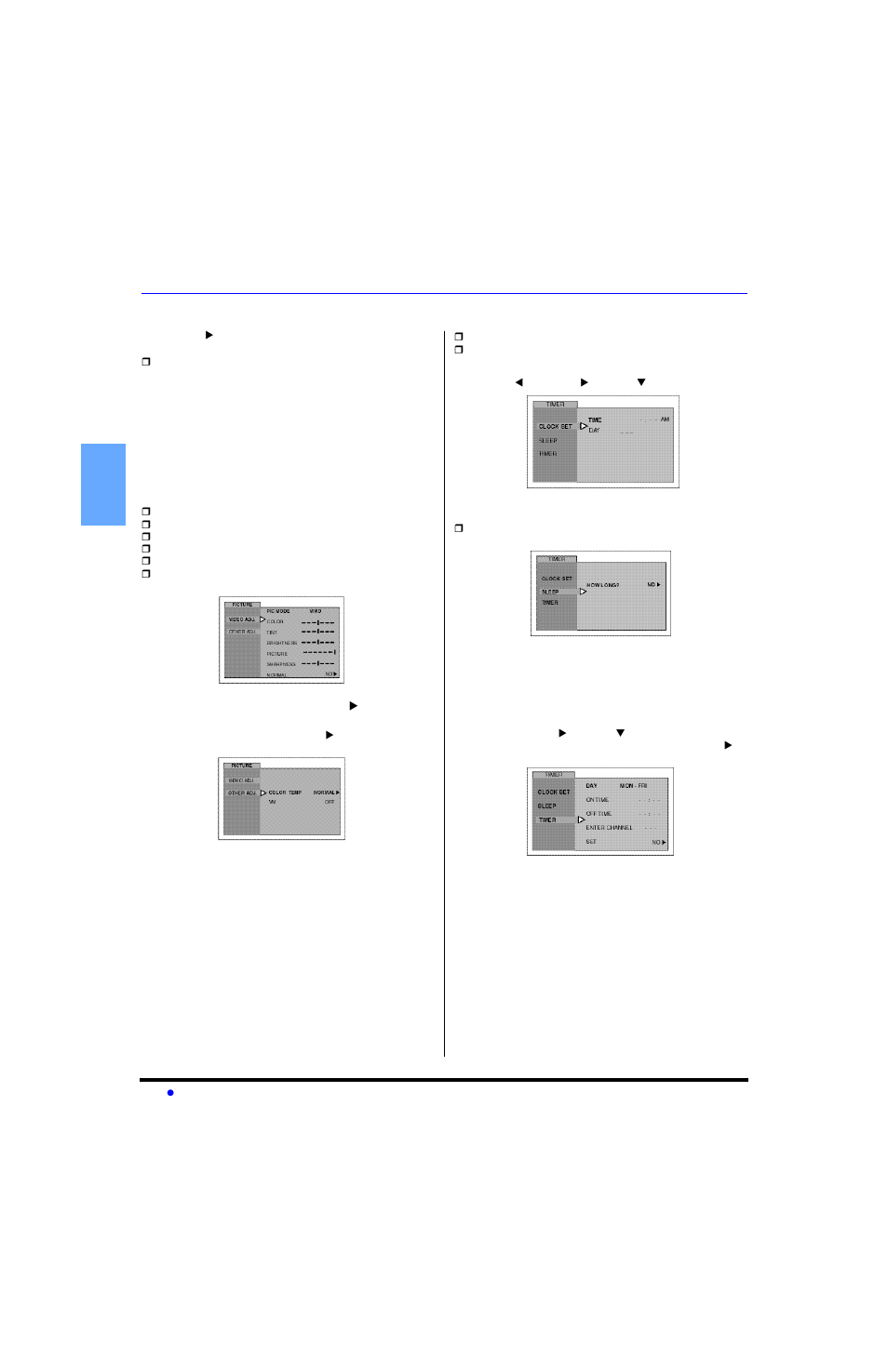 Picture, Timer | Panasonic CT-32SL13 User Manual | Page 16 / 81