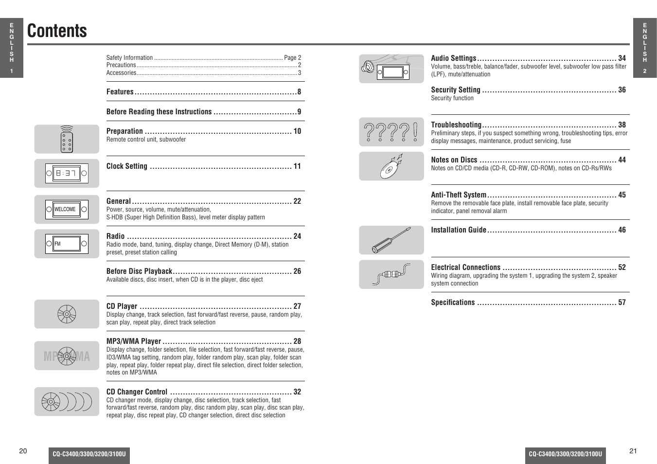 Panasonic CQ-C3100U User Manual | Page 5 / 13