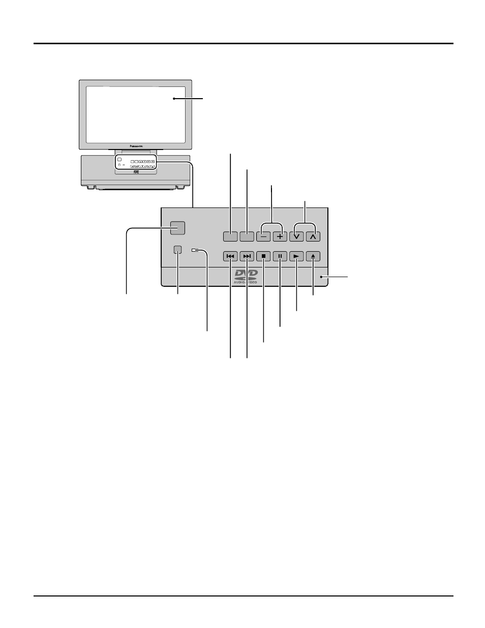 Functions of front operation panel, Disk tray | Panasonic TC 15DT2 User Manual | Page 41 / 72