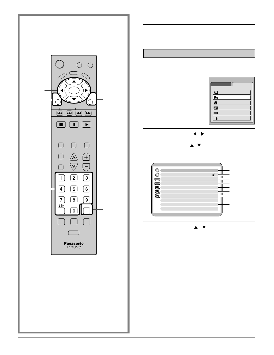 Inital settings, Initial settings 1, Press select ( , ) to select setup | Panasonic TC 15DT2 User Manual | Page 56 / 72