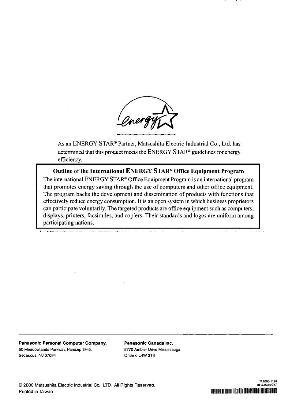 Panasonic CF-48 User Manual | Page 36 / 38