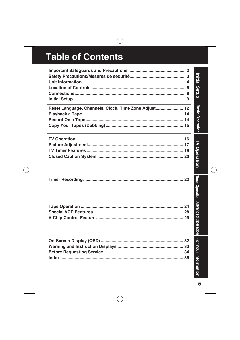 Panasonic AG-520F User Manual | Page 5 / 36