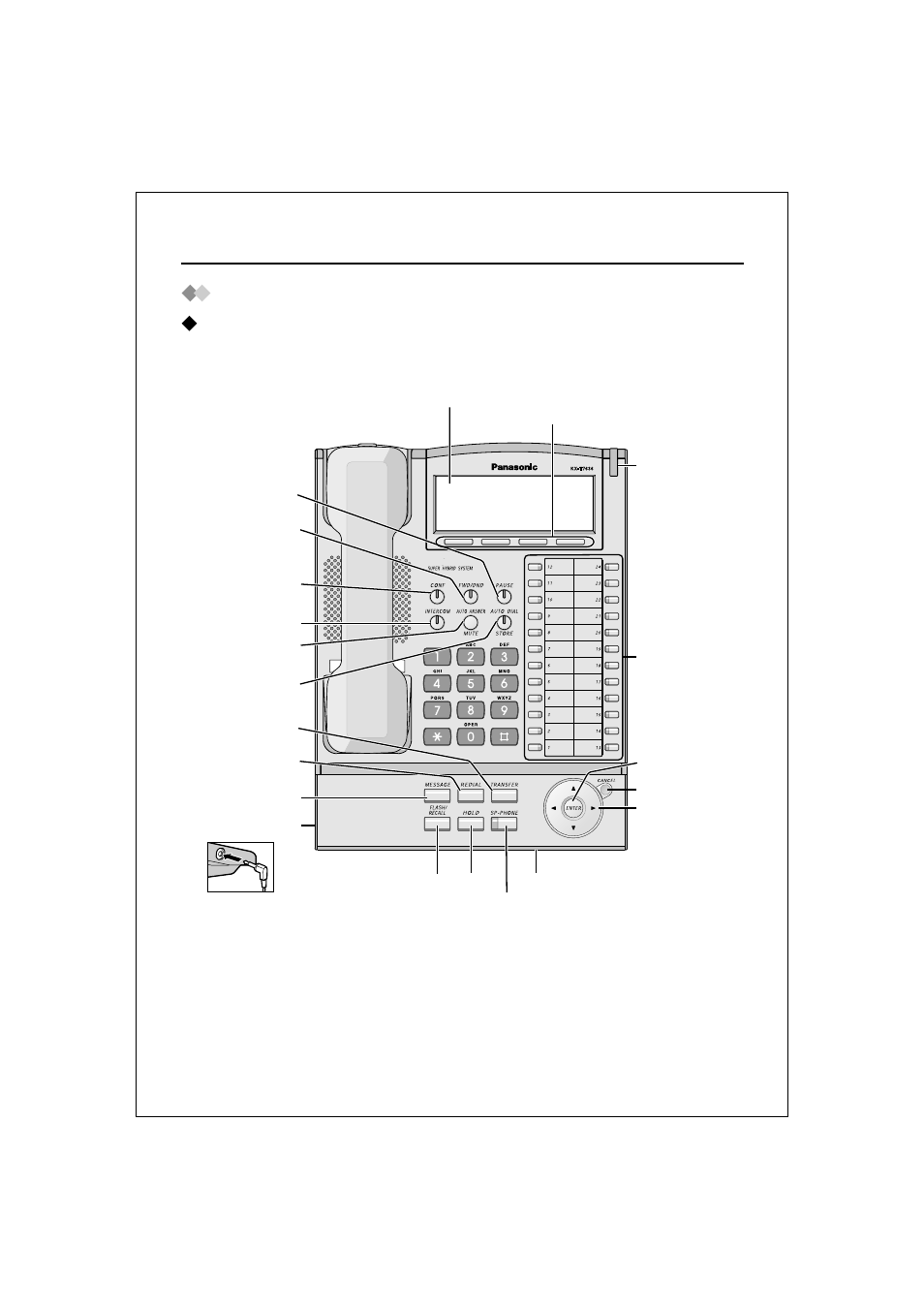 Before operating the telephones | Panasonic KX-T7633 User Manual | Page 4 / 25