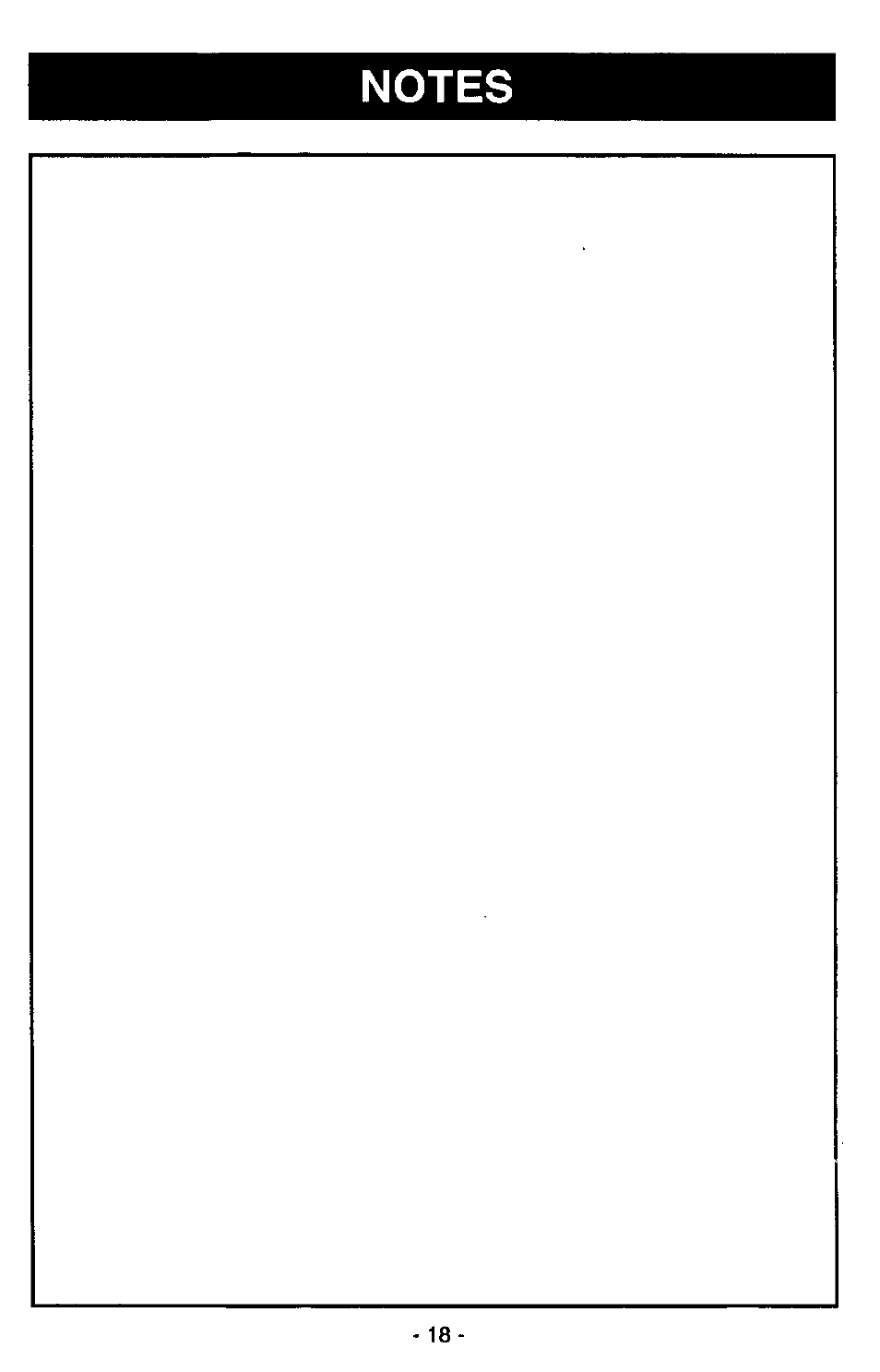 Notes | Panasonic QUICKDRAW MC-V5340 User Manual | Page 18 / 20