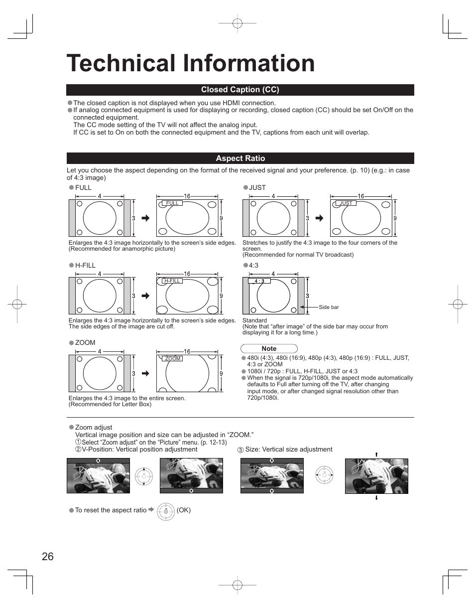 Technical information | Panasonic TC-32LX60L User Manual | Page 26 / 34