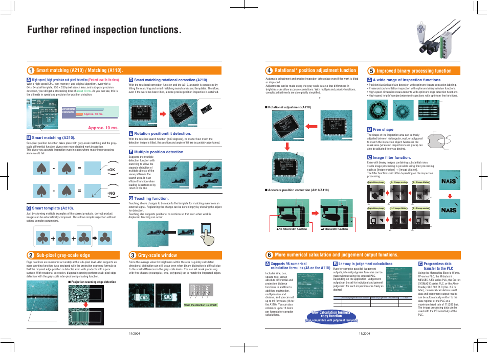Further refined inspection functions | Panasonic IMAGECHECKER A210 User Manual | Page 4 / 6