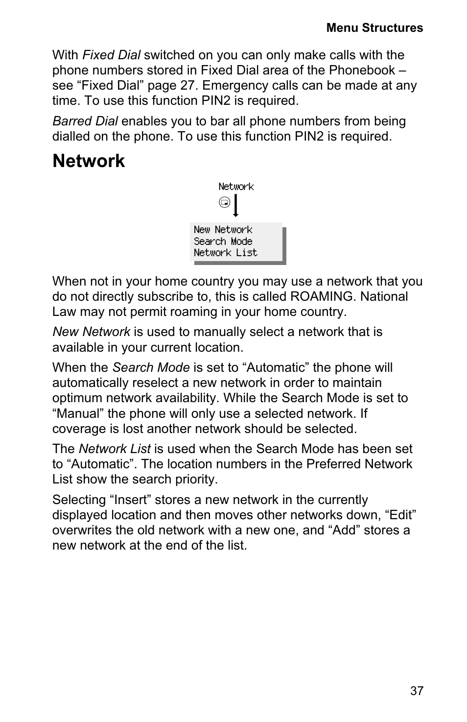 Network 37, Network | Panasonic EB-GD90 User Manual | Page 41 / 60