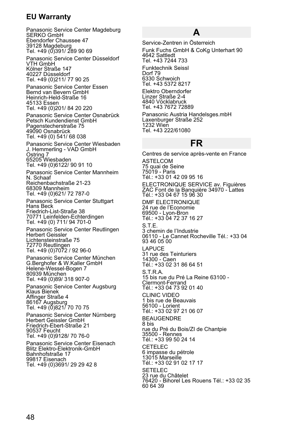 Panasonic EB-GD90 User Manual | Page 52 / 60