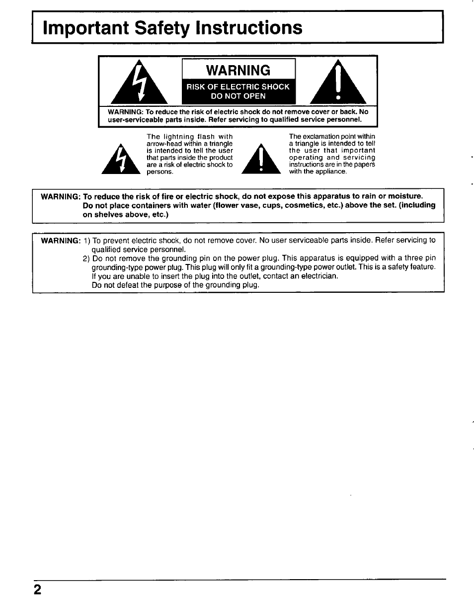 Panasonic CT-30WX50 User Manual | Page 2 / 72
