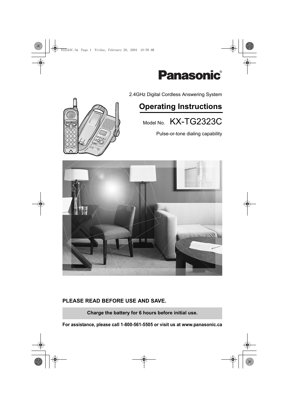 Panasonic kX-TG2323C User Manual | 40 pages