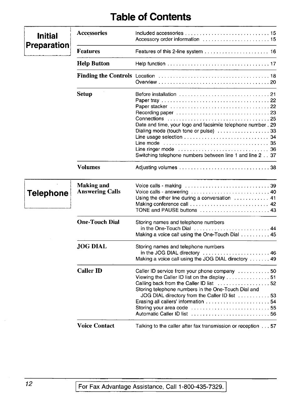 Panasonic 2-LINE PLAIN PAPER FAX KX-FPW111 User Manual | Page 12 / 132