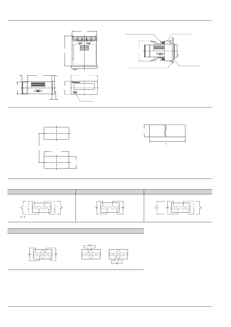 Lc2h, Panel cut-out dimensions | Panasonic LC2H User Manual | Page 6 / 34