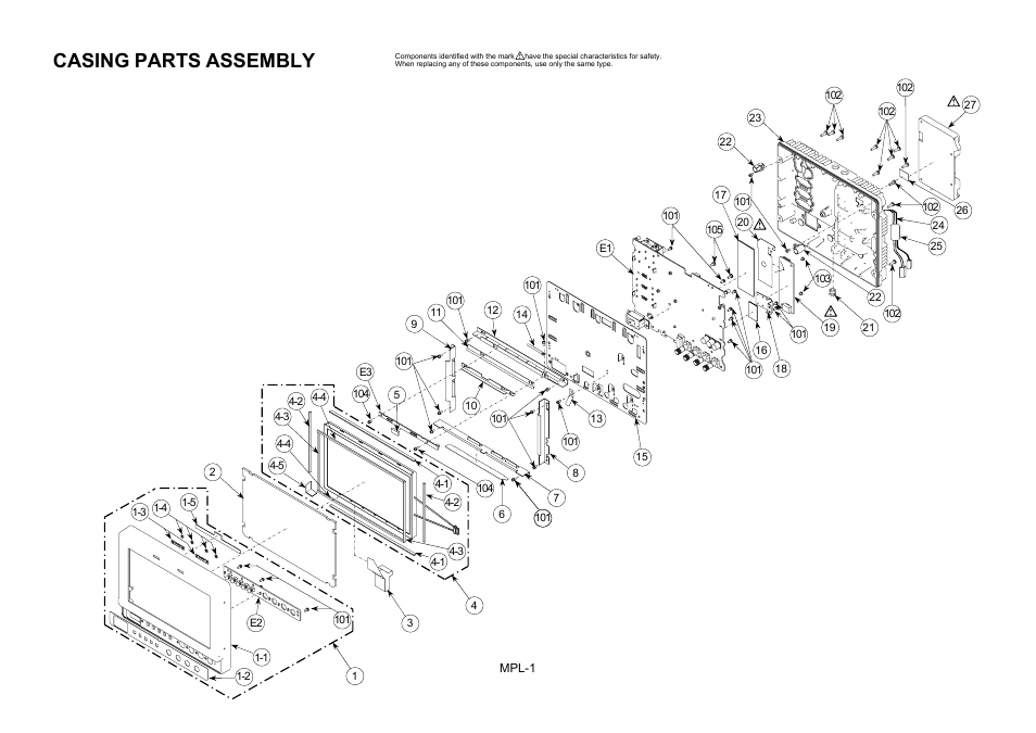 Casing parts assembly | Panasonic BT-CS80MC User Manual | Page 2 / 9