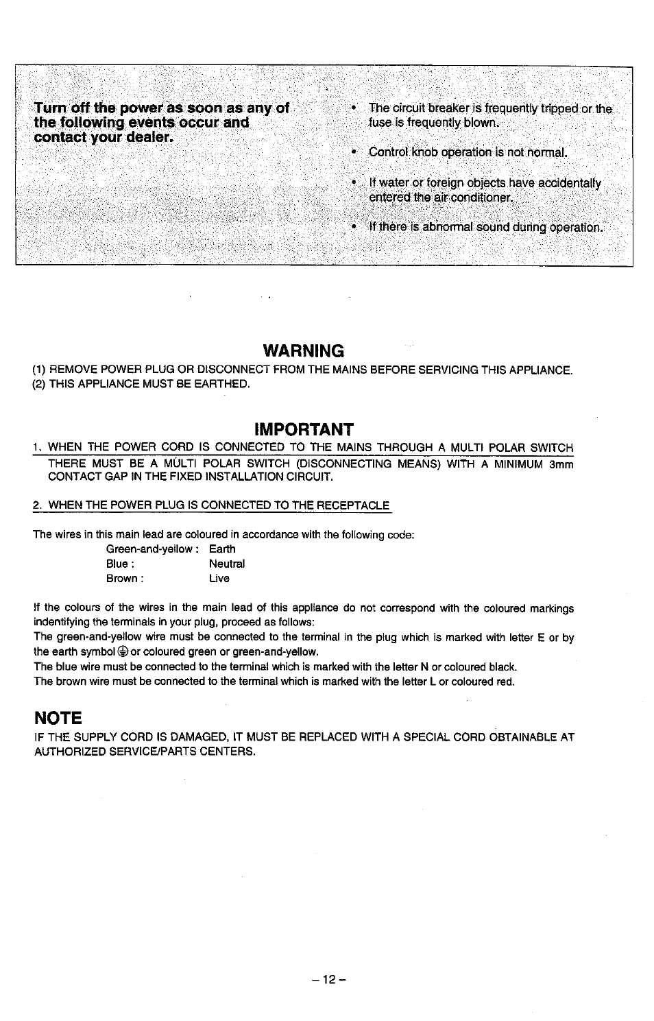 Panasonic CW-1773SR User Manual | Page 13 / 14