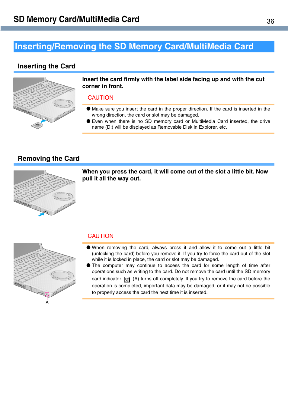 Panasonic CF-T1 User Manual | Page 36 / 72