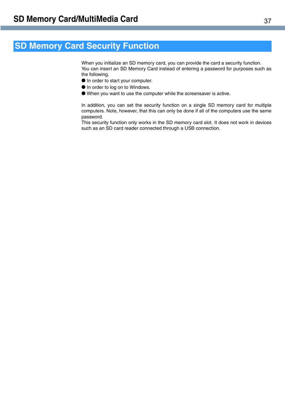 Panasonic CF-T1 User Manual | Page 37 / 72