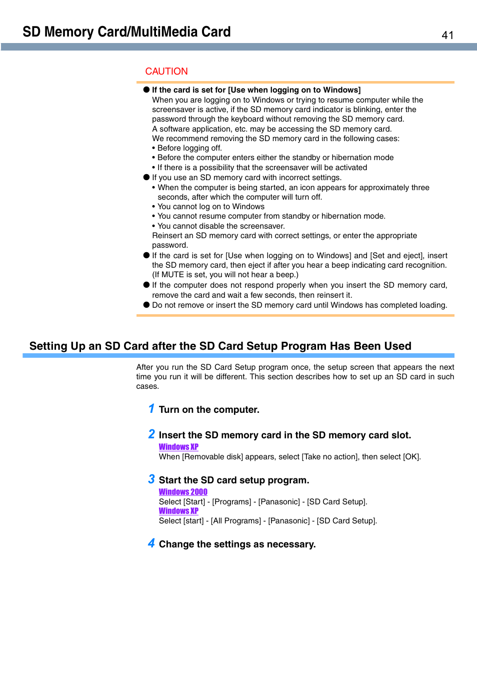 Panasonic CF-T1 User Manual | Page 41 / 72