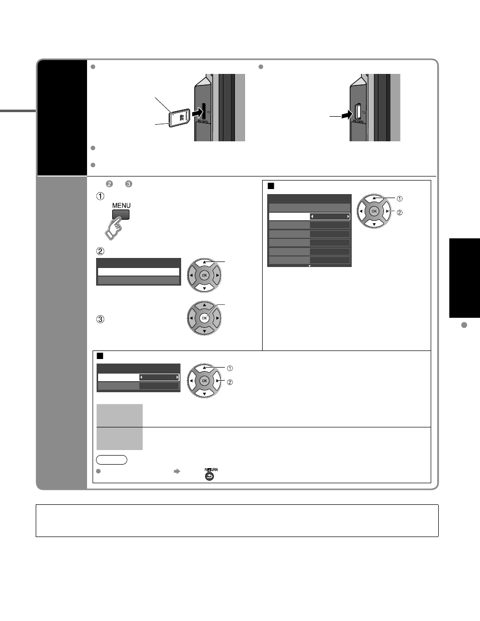 Viewing, Viewing from sd card sd card, Photo settings | Panasonic HDMI TC-P50C1 User Manual | Page 23 / 71