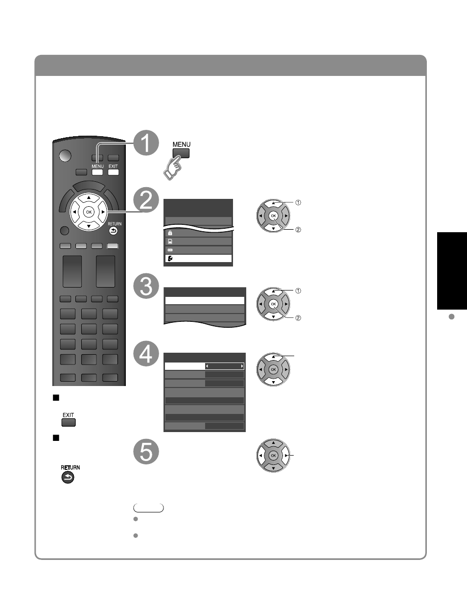 Viera link, Setting, Viewing | Display menu select setup, Select viera link settings, Select viera link, Select on, Watching v ideos and dvds | Panasonic HDMI TC-P50C1 User Manual | Page 25 / 71