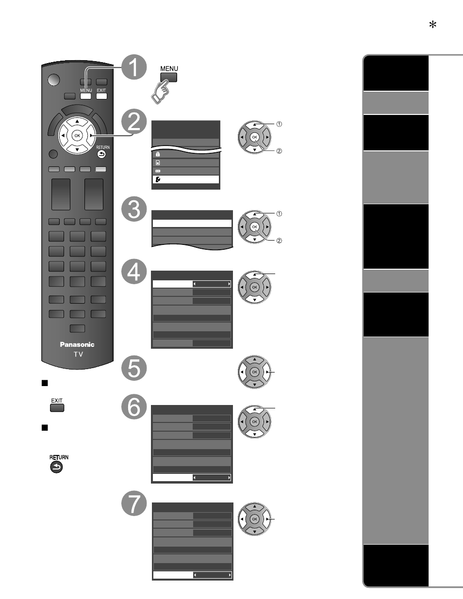 Viera link, Hdavi control, Display menu select setup | Select viera link settings, Select viera link, Select on, Select settings, Auto power stand-by, Automatic lip- sync function | Panasonic HDMI TC-P50C1 User Manual | Page 32 / 71