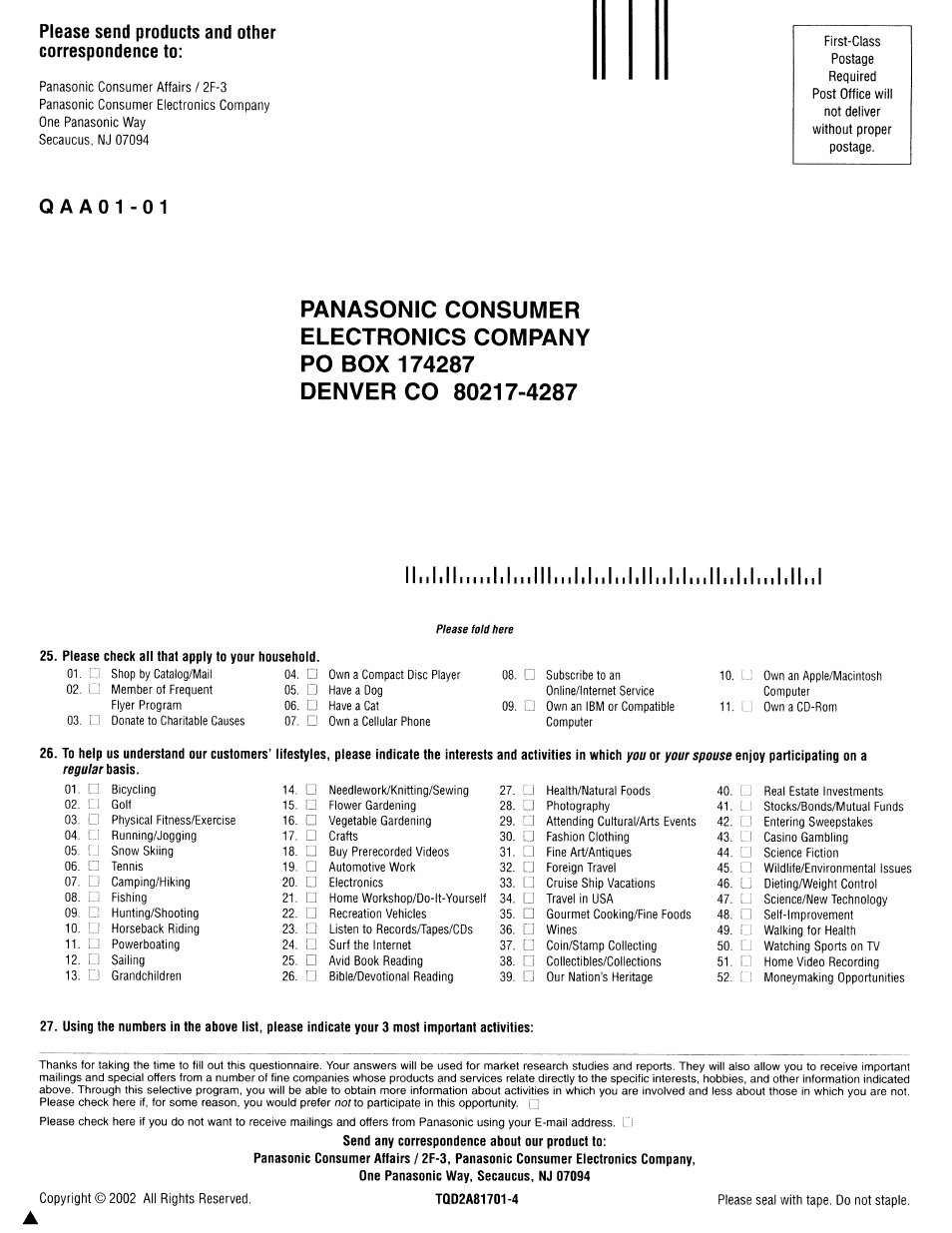 Panasonic HDMI TC-P50C1 User Manual | Page 70 / 71