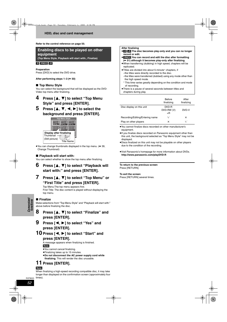 Panasonic DMR-EH50 User Manual | Page 52 / 76