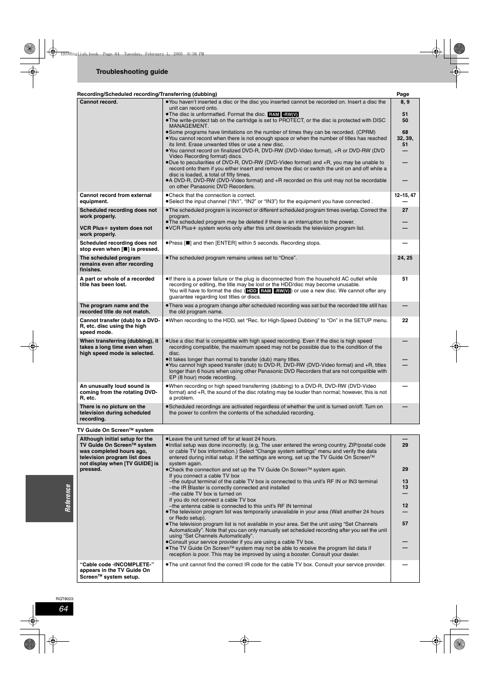 Panasonic DMR-EH50 User Manual | Page 64 / 76