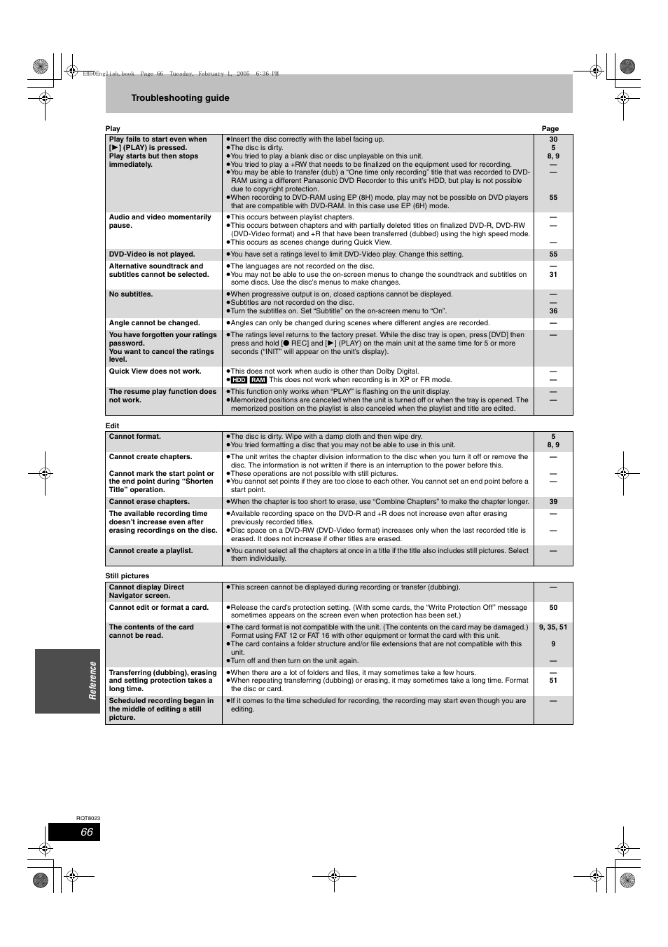 Panasonic DMR-EH50 User Manual | Page 66 / 76