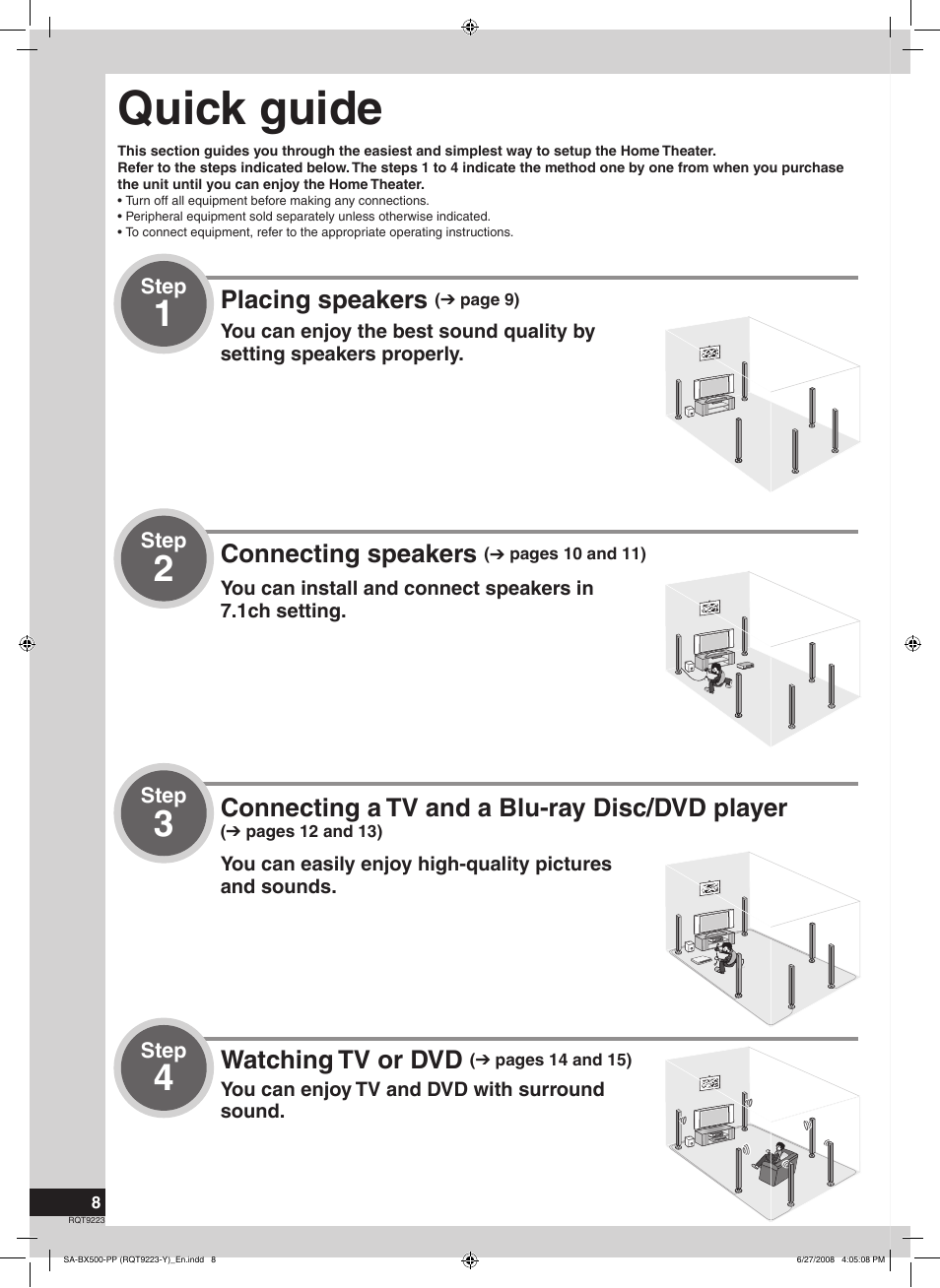 Quick guide | Panasonic RQT9223 User Manual | Page 8 / 60