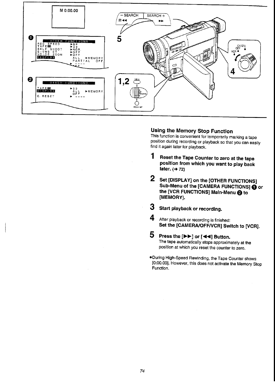 Panasonic NV-VS3A User Manual | Page 74 / 88