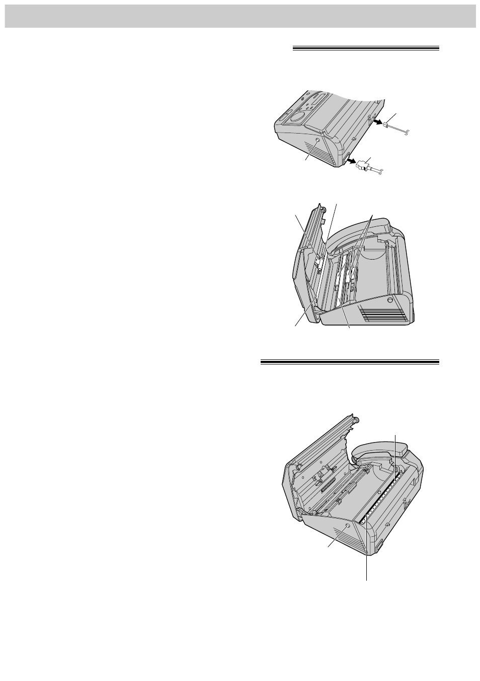 Cleaning the document feeder, Cleaning the thermal head, Cleaning | Panasonic KX-FT34HK User Manual | Page 64 / 74