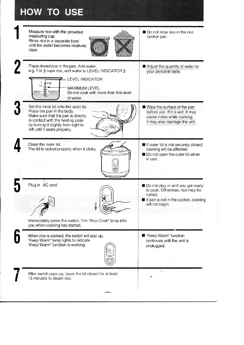 How to use, How to clean | Panasonic SR-SH10RN User Manual | Page 5 / 12