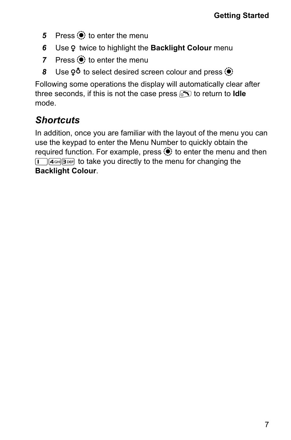 Shortcuts | Panasonic EB-GD95 User Manual | Page 11 / 86